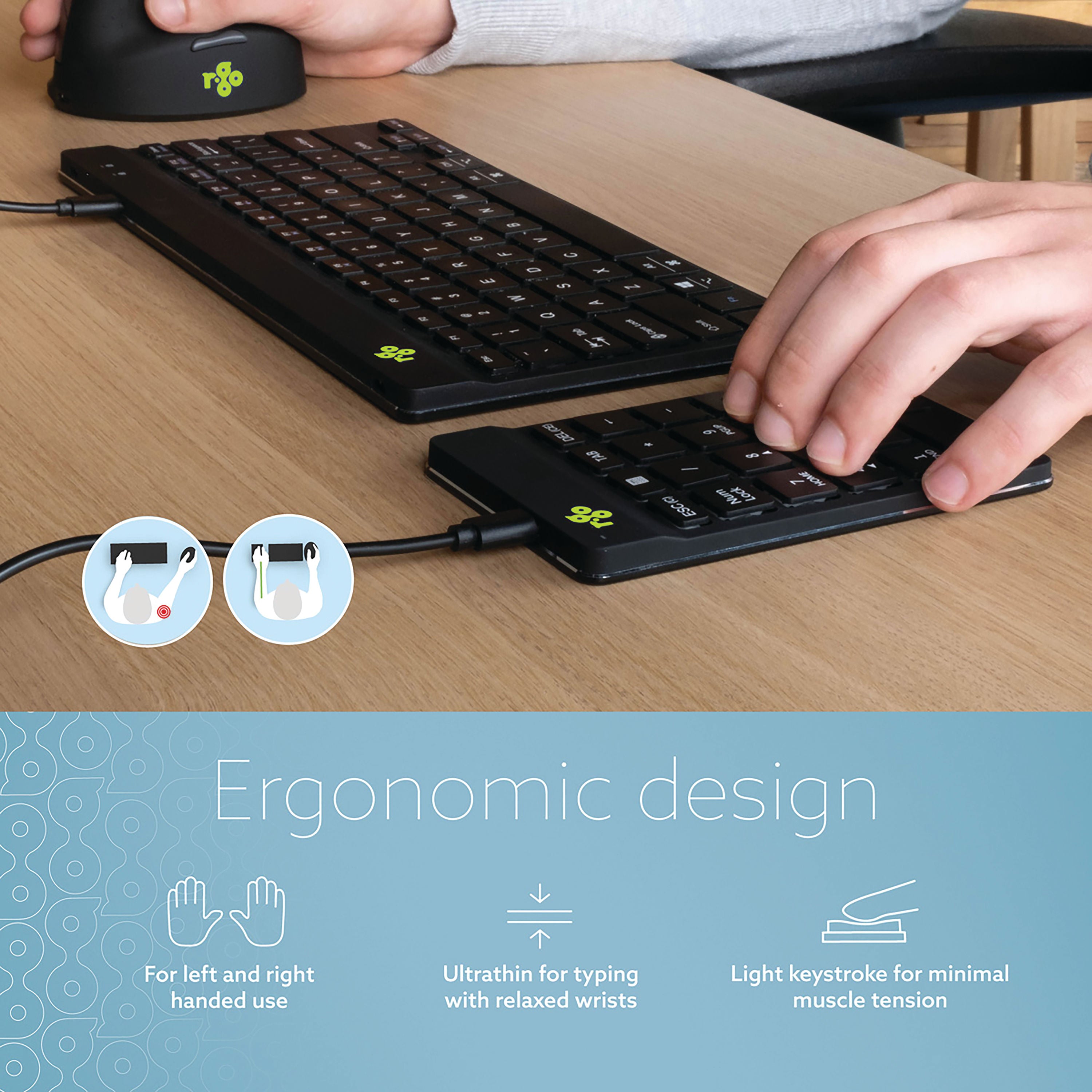 R-Go Numpad Break Numeric Keypad Wired Black RGOCONMWDBL_2