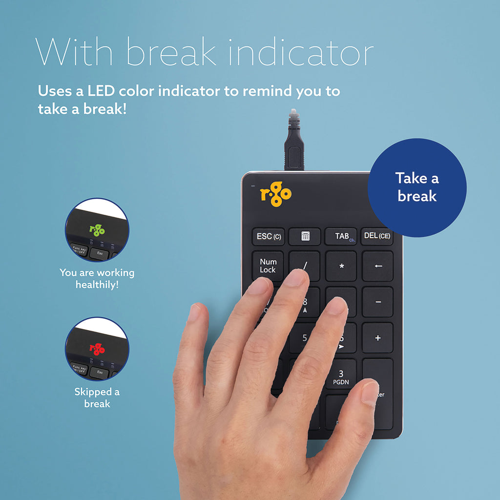 R-Go Numpad Break Numeric Keypad Wired Black RGOCONMWDBL_3