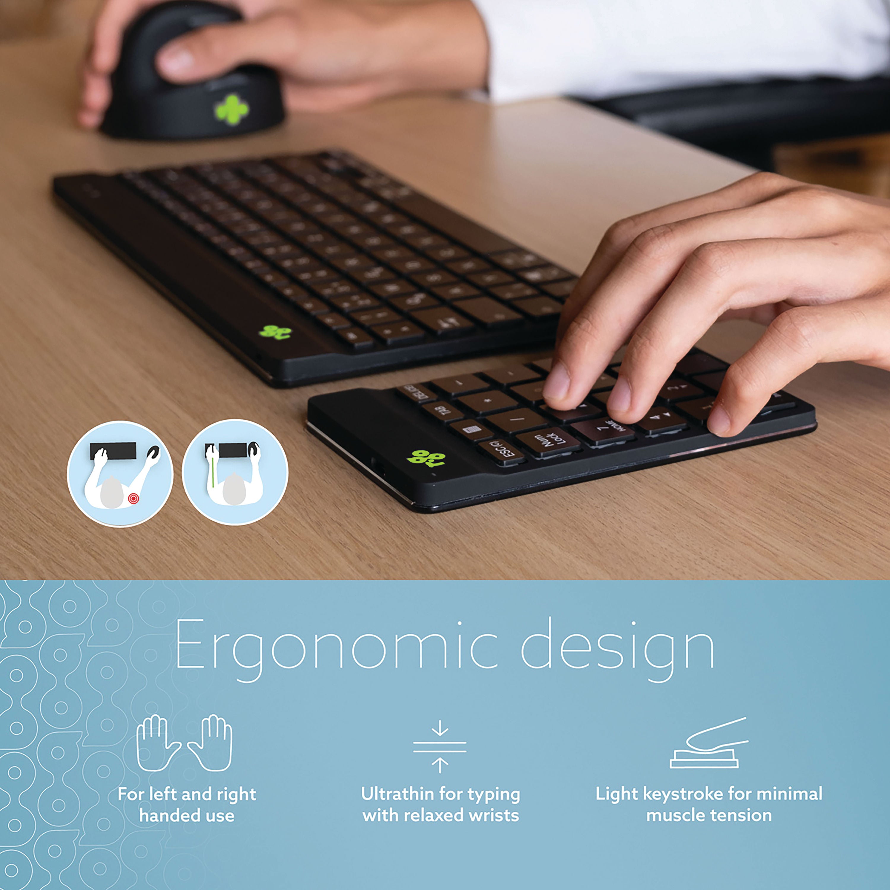 R-Go Numpad Break Numeric Keypad Wireless Black RGOCONMWLBL_3