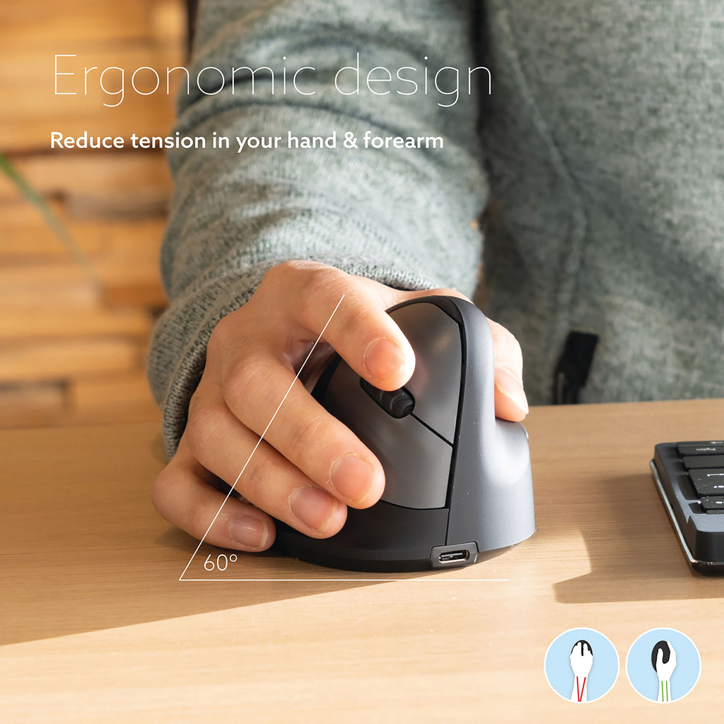 R-Go HE Break Ergonomic Wireless Mouse Right Hand Small Black RGOHBRSWLBL_3