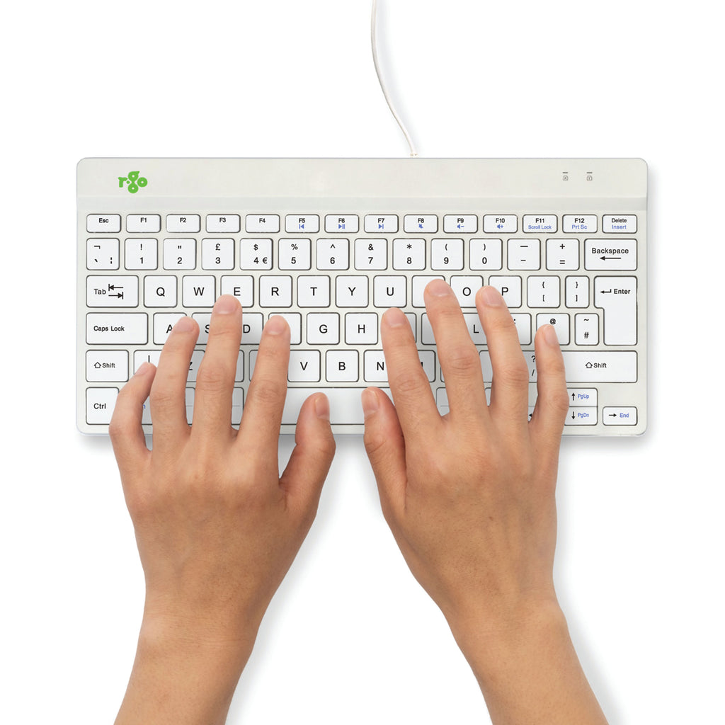 R-Go Compact Break Keyboard Wired White UK QWERTY RGOCOUKWDWH_2