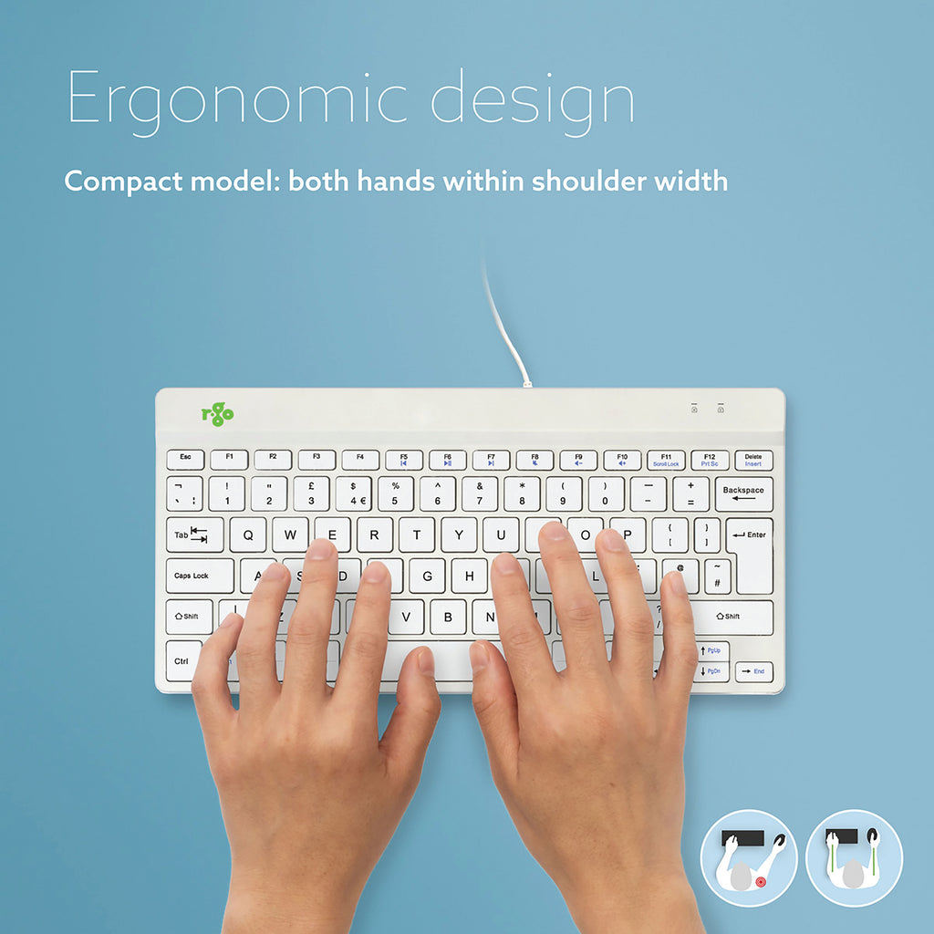 R-Go Compact Break Keyboard Wired White UK QWERTY RGOCOUKWDWH_5