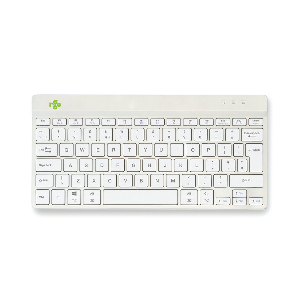 R-Go Compact Break Keyboard Wireless White UK QWERTY RGOCOUKWLWH