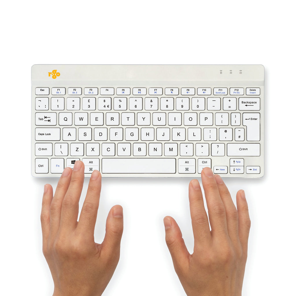 R-Go Compact Break Keyboard Wireless White UK QWERTY RGOCOUKWLWH_2