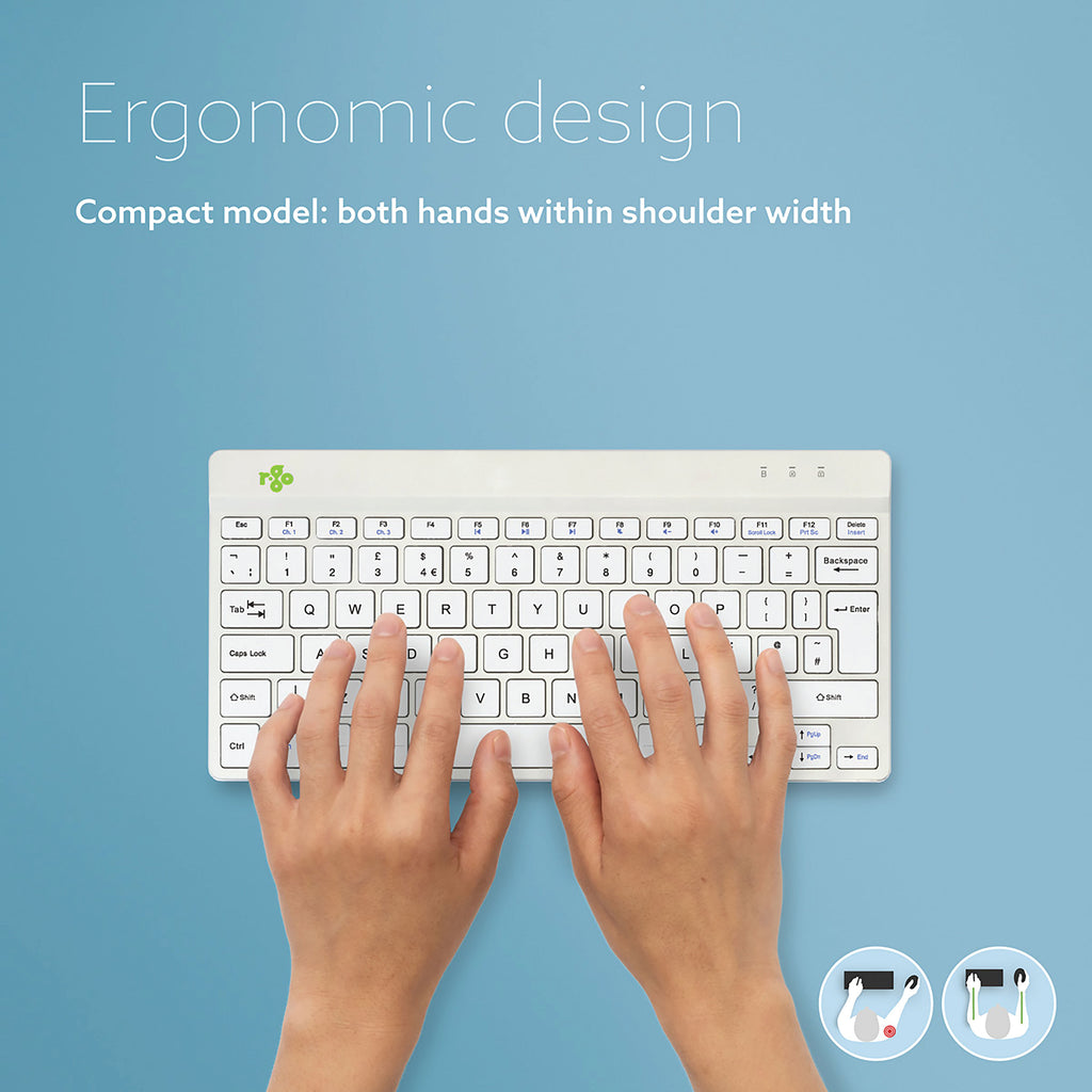 R-Go Compact Break Keyboard Wireless White UK QWERTY RGOCOUKWLWH_4