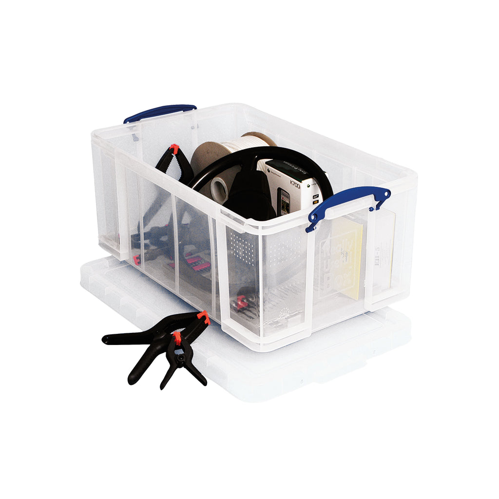 Really Useful 64 Litre Plastic Storage Box 710x440x310mm Clear 64C_4