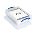 Really Useful 4L Plastic Storage Box with Lid 395x255x80mm Clear KING4C