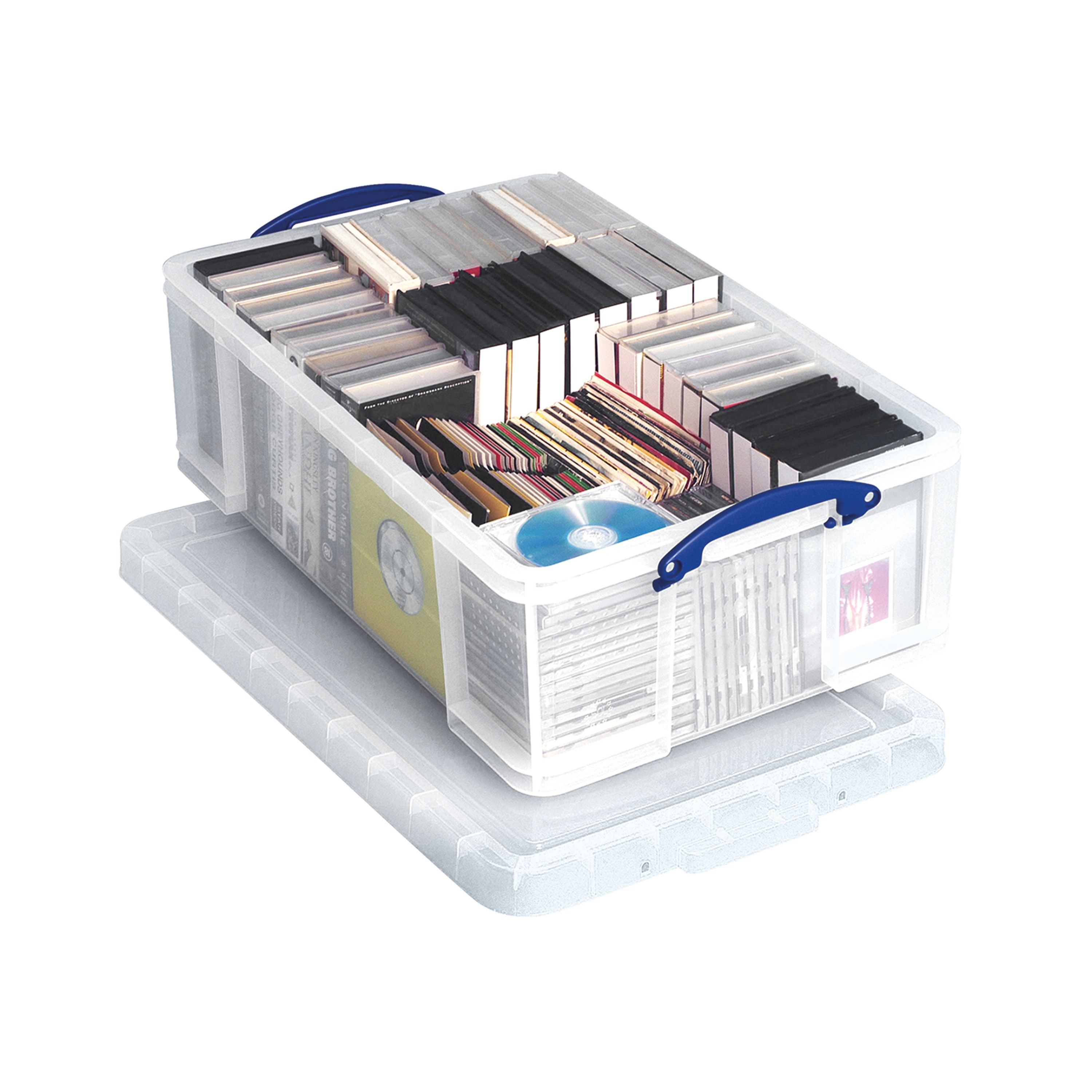 Really Useful 50L Plastic Storage Box 710x440x230mm Clear KING50C