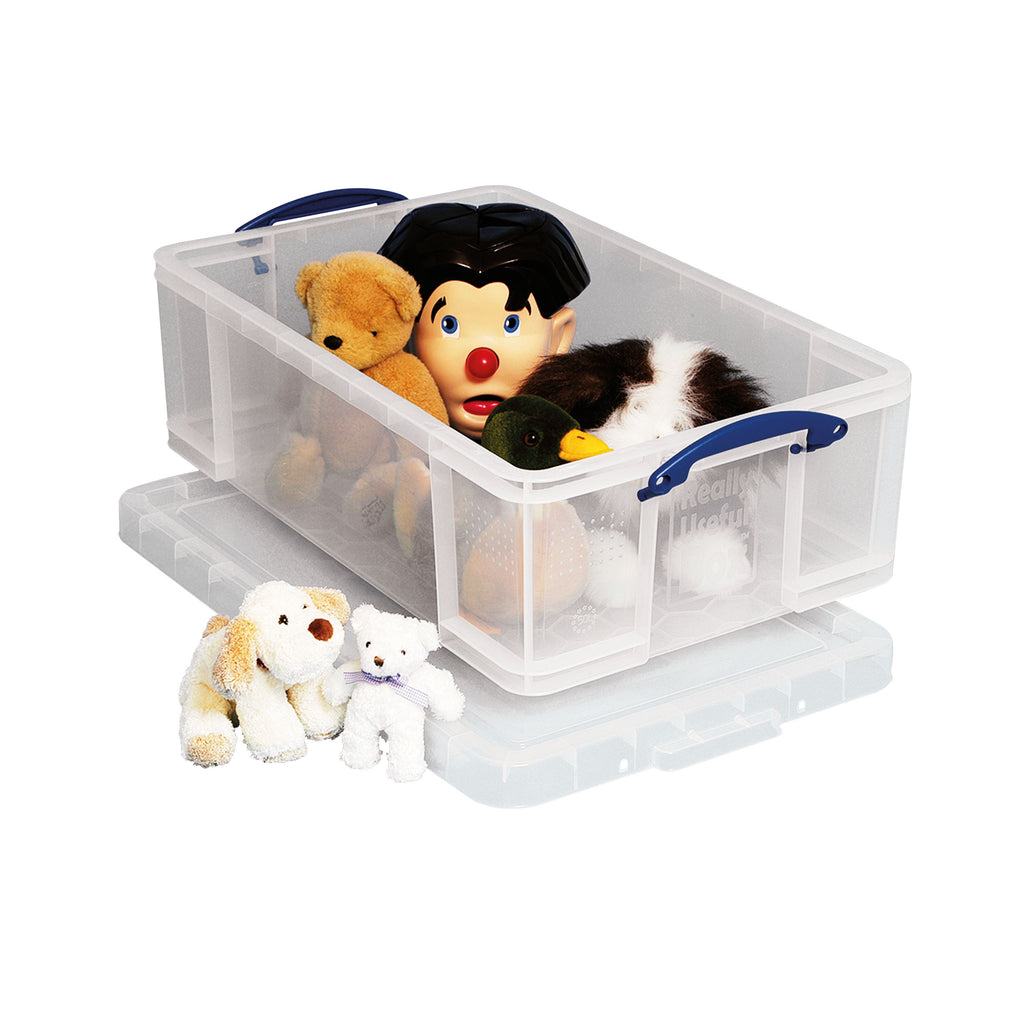 Really Useful 50L Plastic Storage Box 710x440x230mm Clear KING50C_3