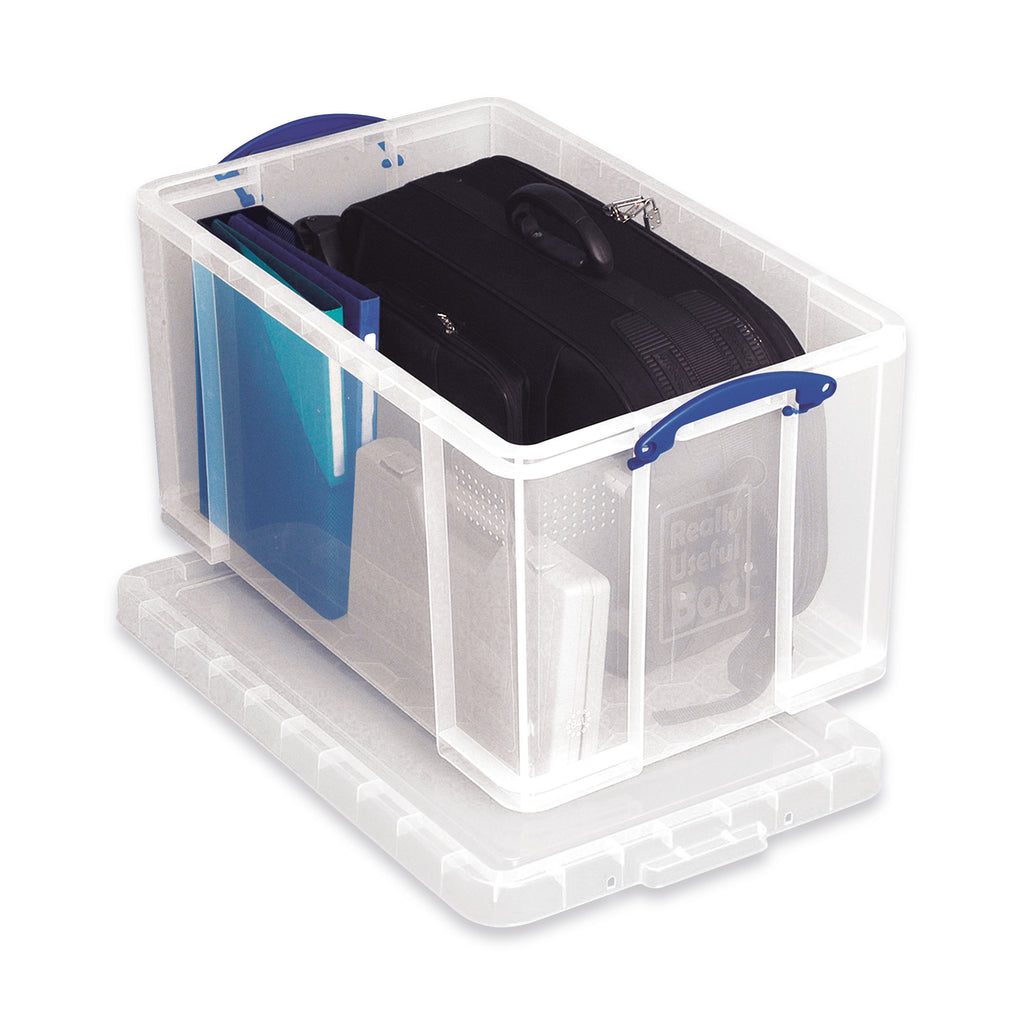 Really Useful 84L Plastic Storage Box 710x440x380mm Clear 84LC_2