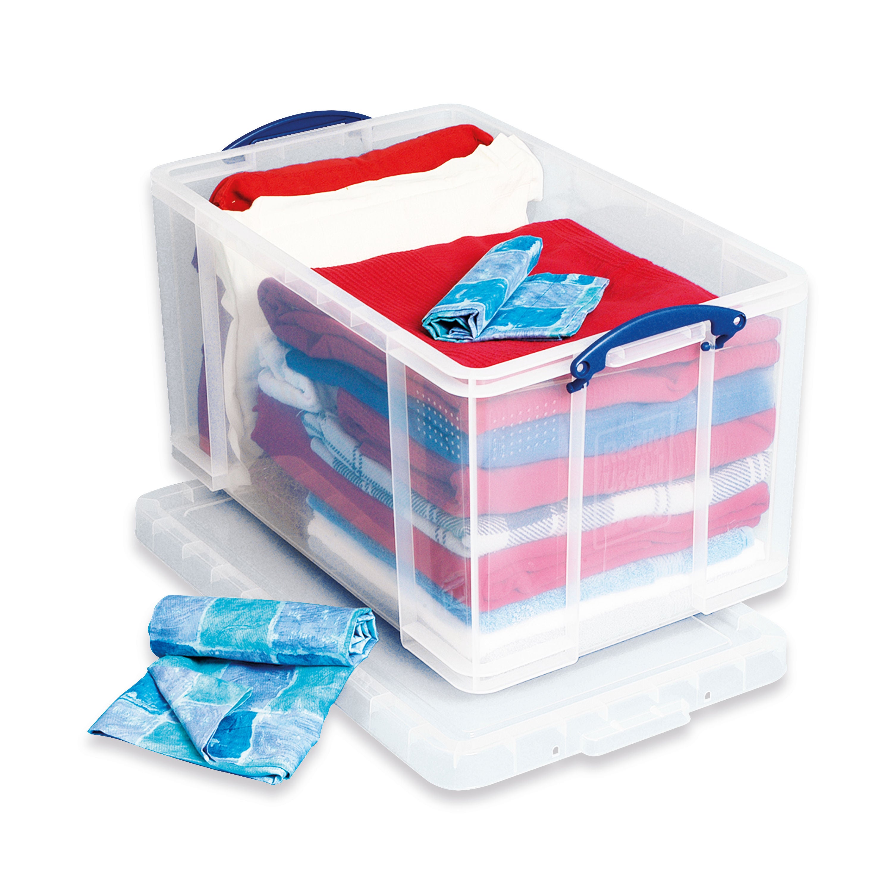 Really Useful 84L Plastic Storage Box 710x440x380mm Clear 84LC_3