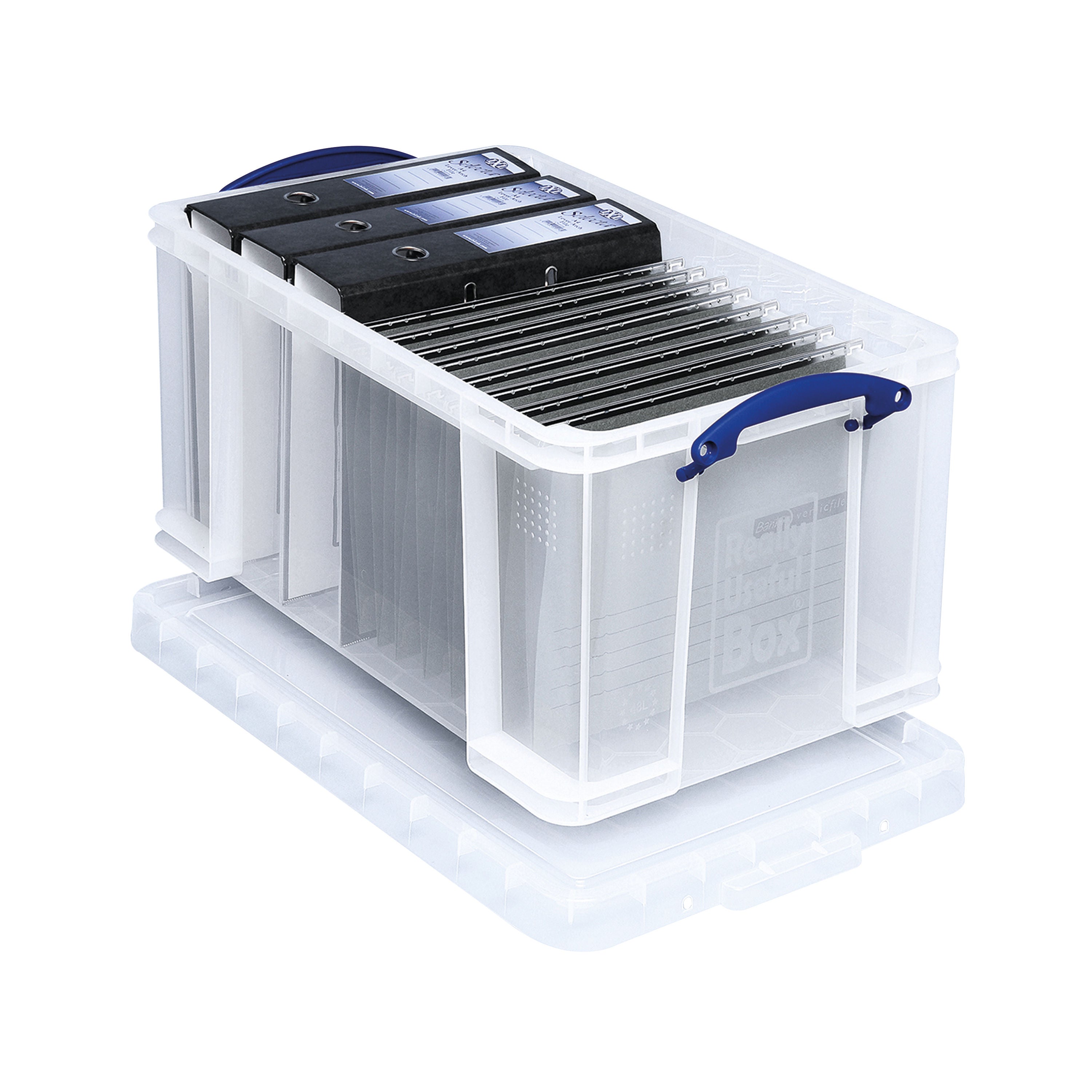 Really Useful 48L Plastic Storage Box 600x400x310mm Clear 48C