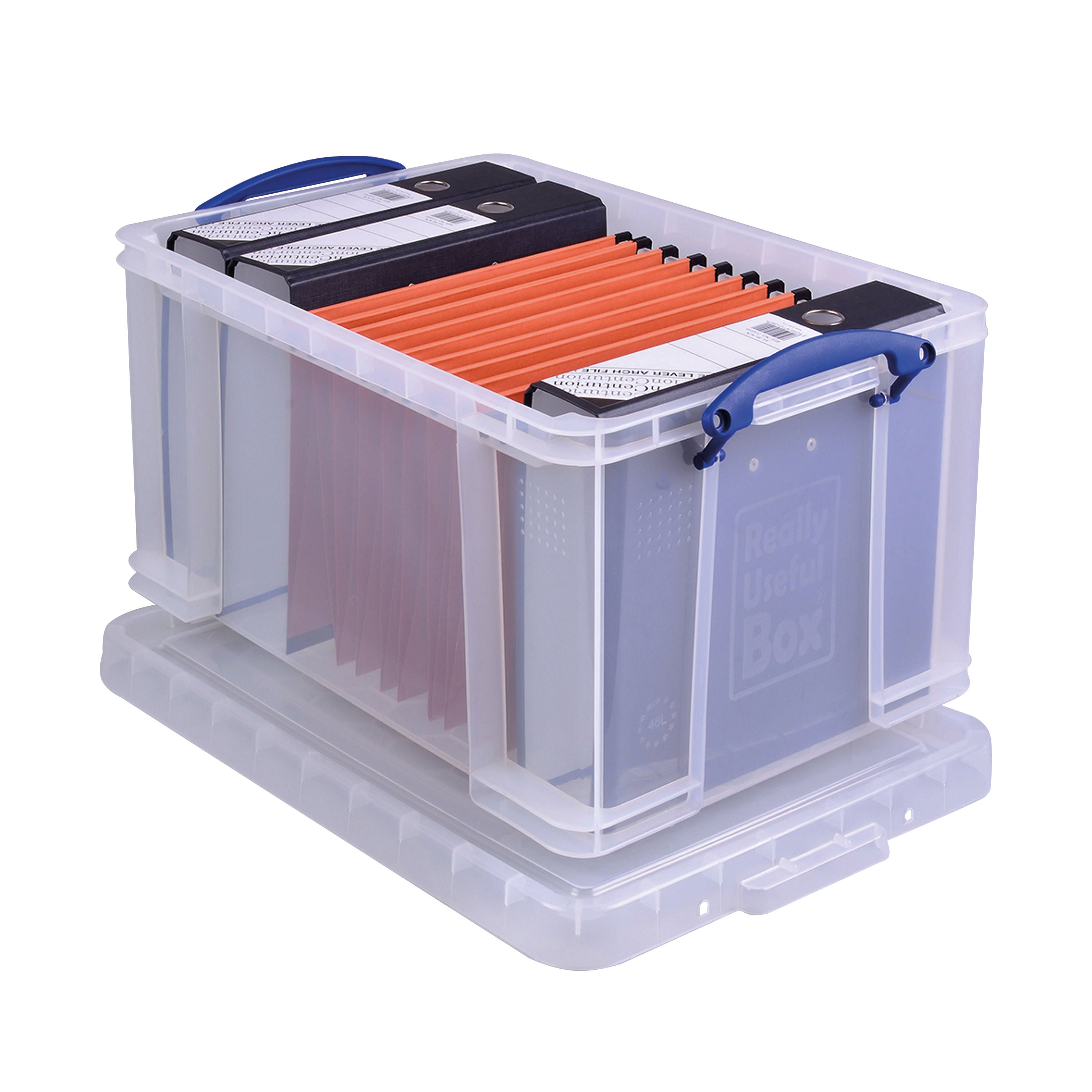 Really Useful 48L Plastic Storage Box 600x400x310mm Clear 48C_2