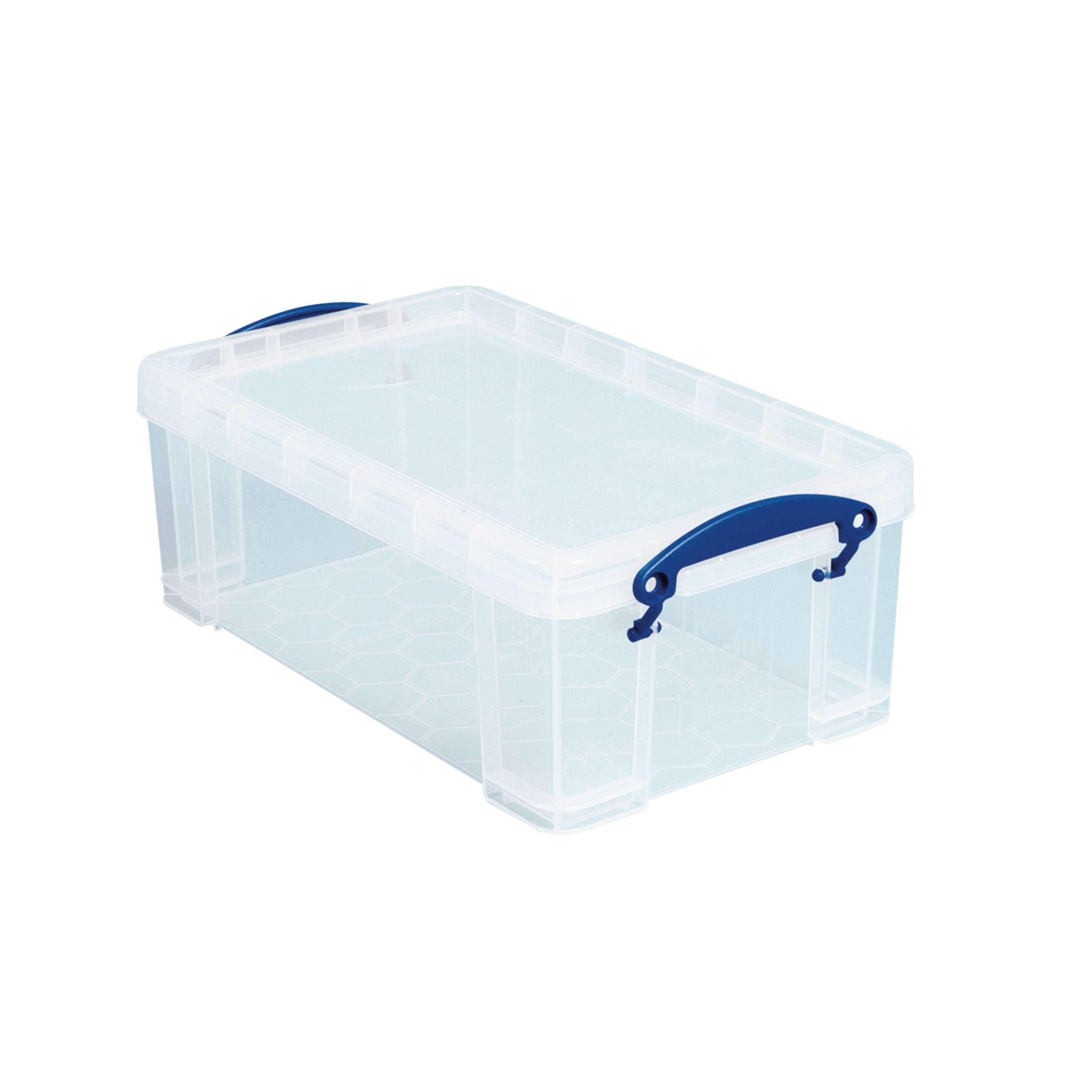 Really Useful 9L Storage Box With Lid and Clip Lock Handles Clear 9C_2