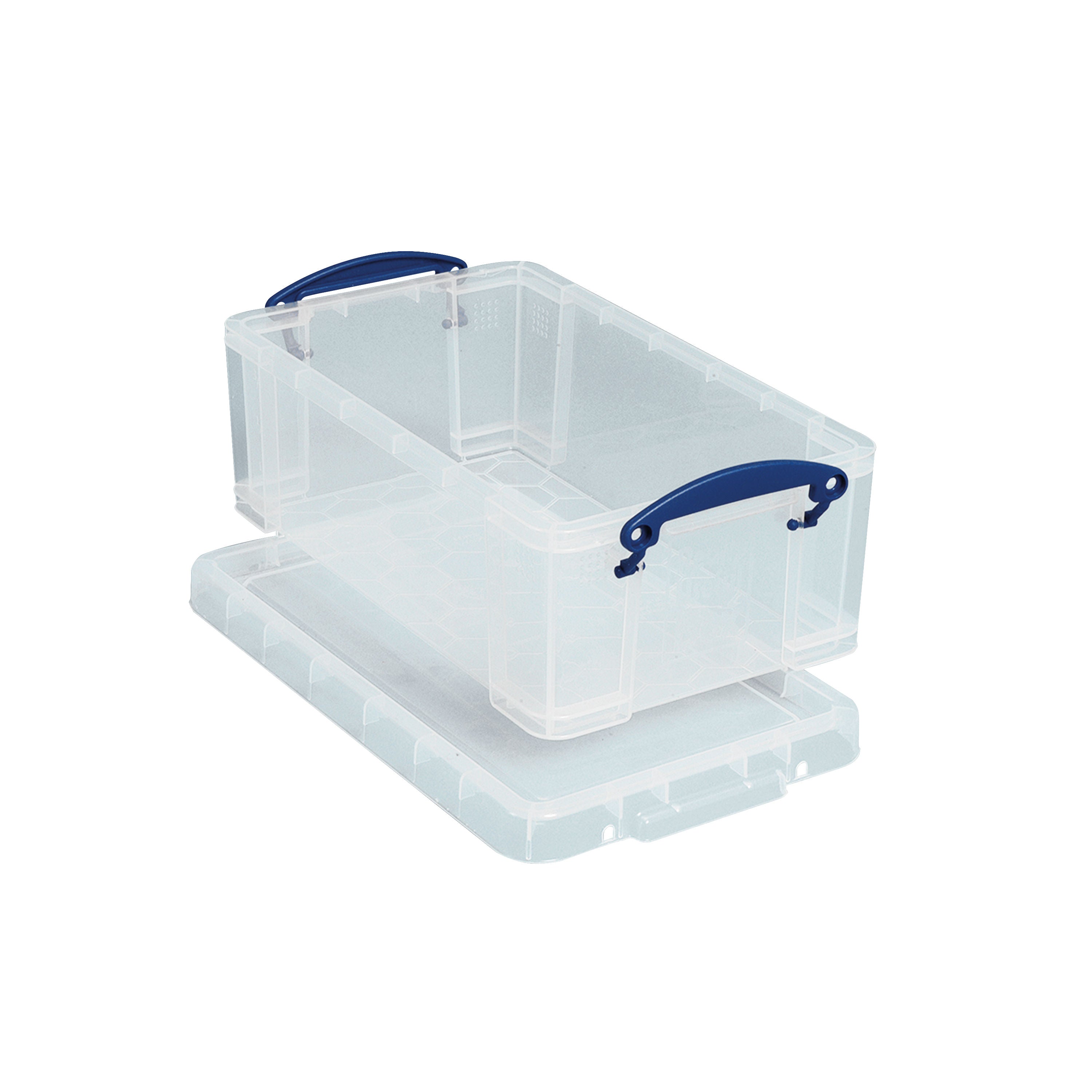 Really Useful 9L Storage Box With Lid and Clip Lock Handles Clear 9C_3