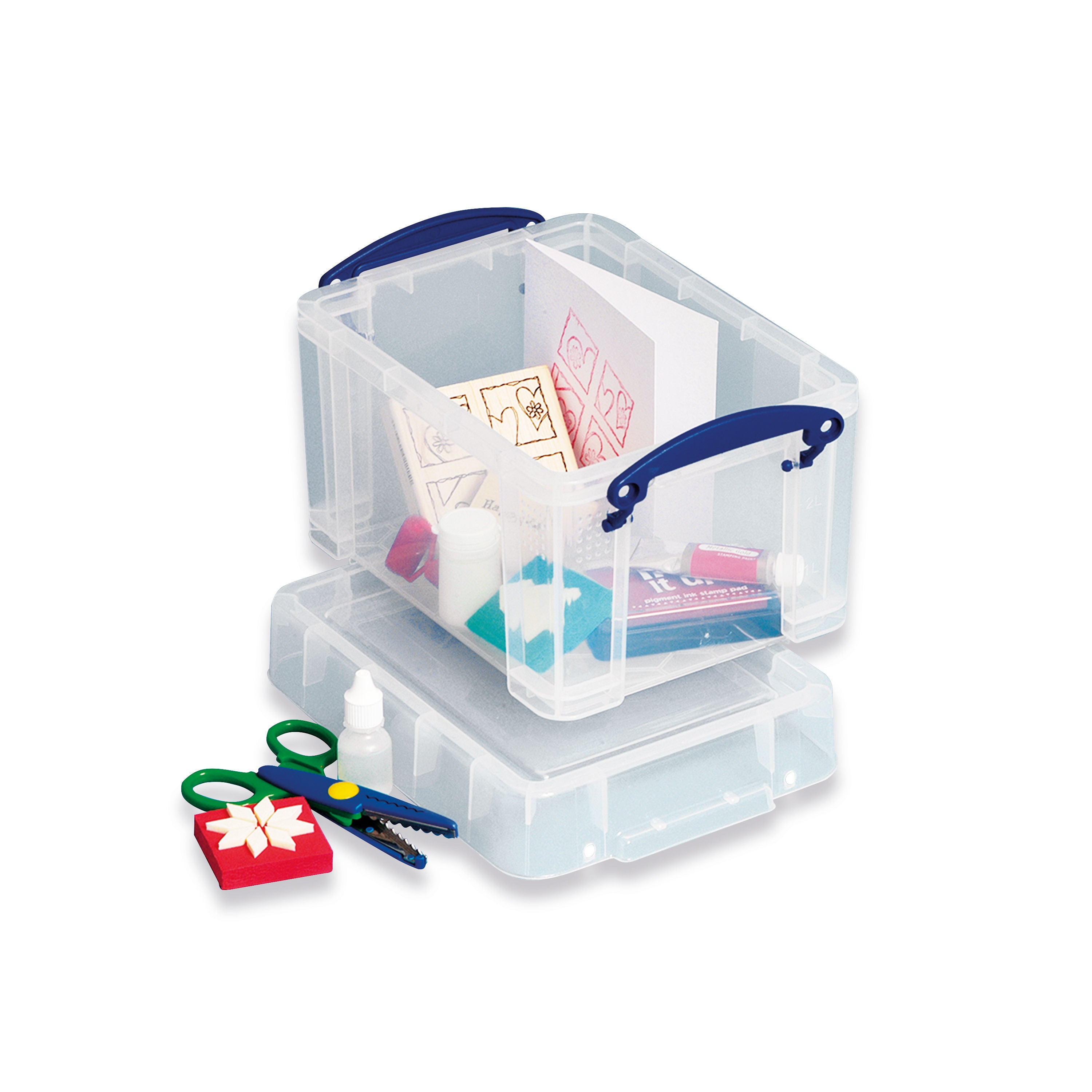 Really Useful 3L Plastic Storage Box with Lid 245x180x160mm Clear 3C_3