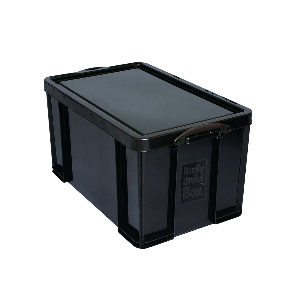 Really Useful 84L Recycled Plastic Storage Box Black 84Black R_2
