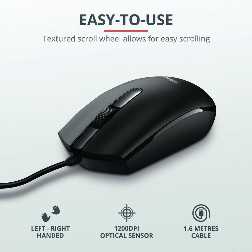 Trust TM-101 Wired Mouse Black 24274_3