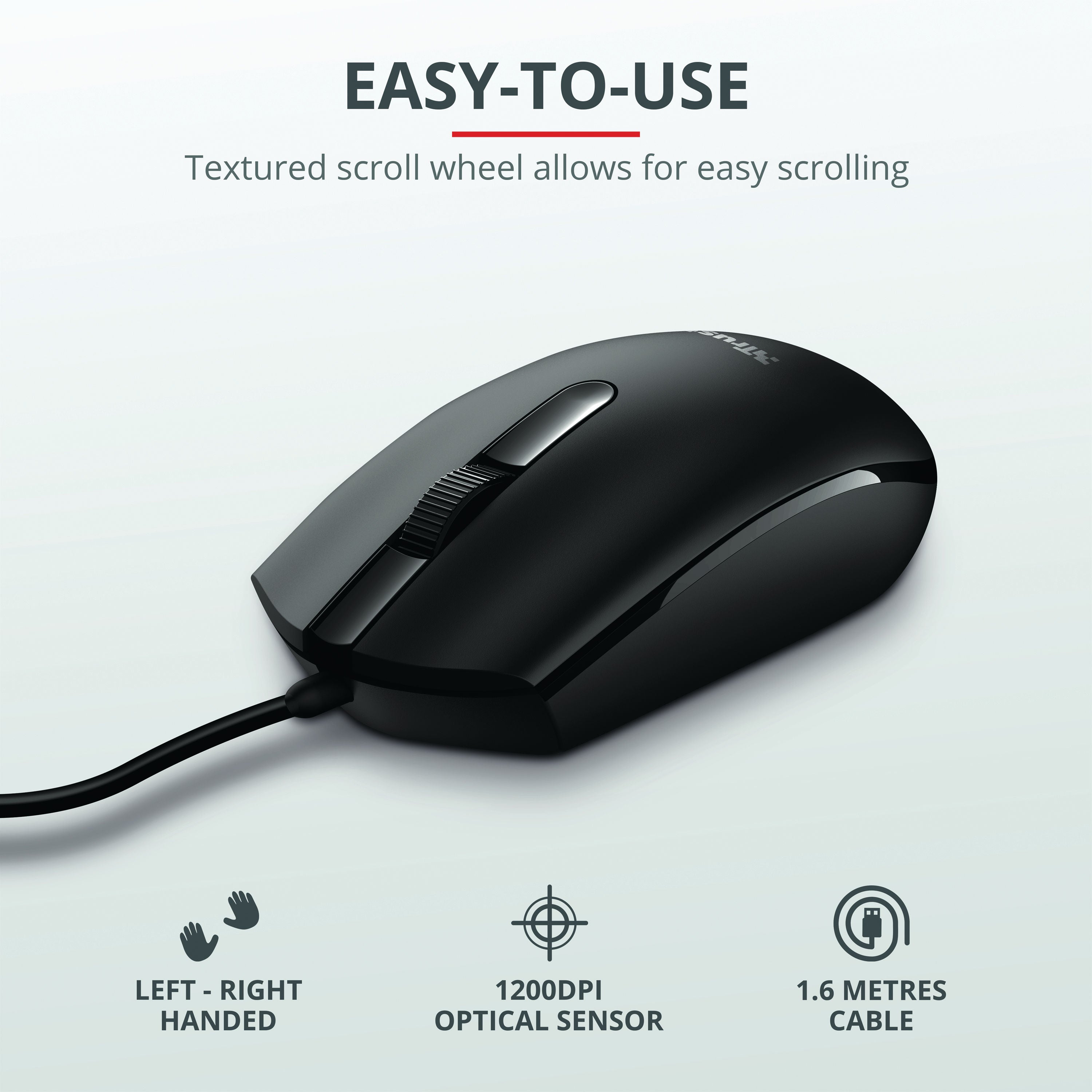 Trust TM-101 Wired Mouse Black 24274_3