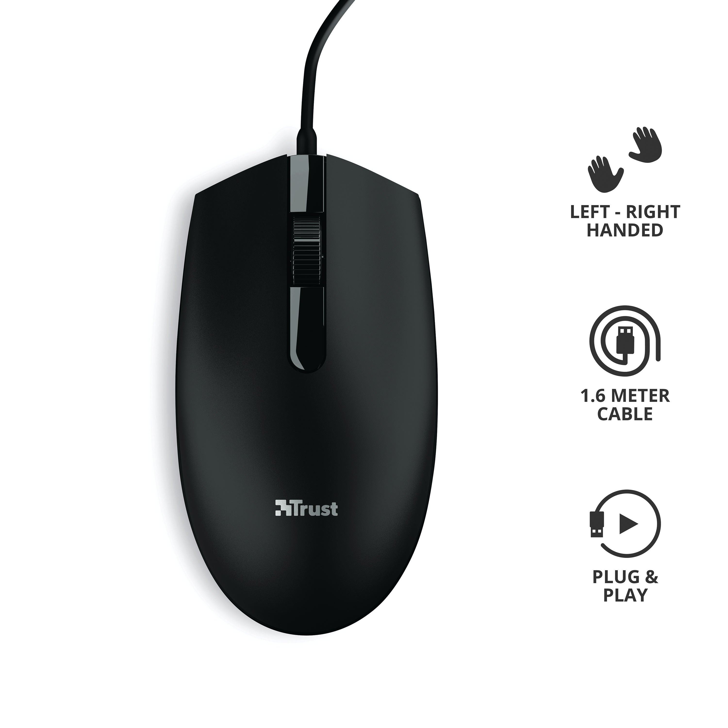 Trust TM-101 Wired Mouse Black 24274_4