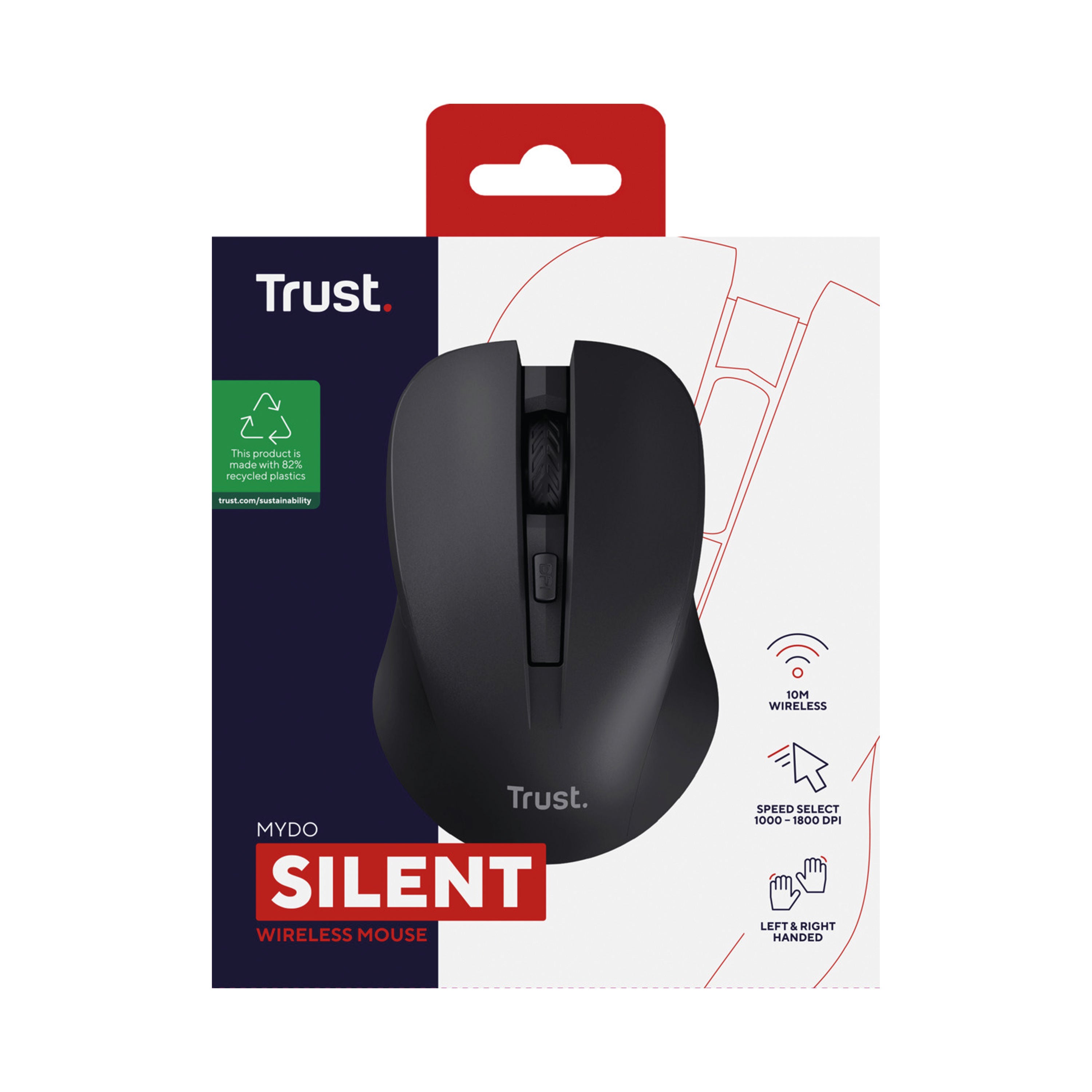 Trust Mydo Wireless Silent Optical Mouse Black 25084_5