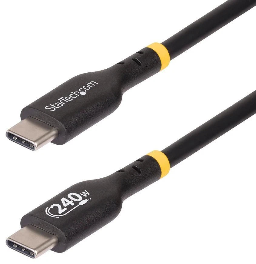 STARTECH USB-C Plug to USB-C Plug 240W PD EPR Charging Lead Black