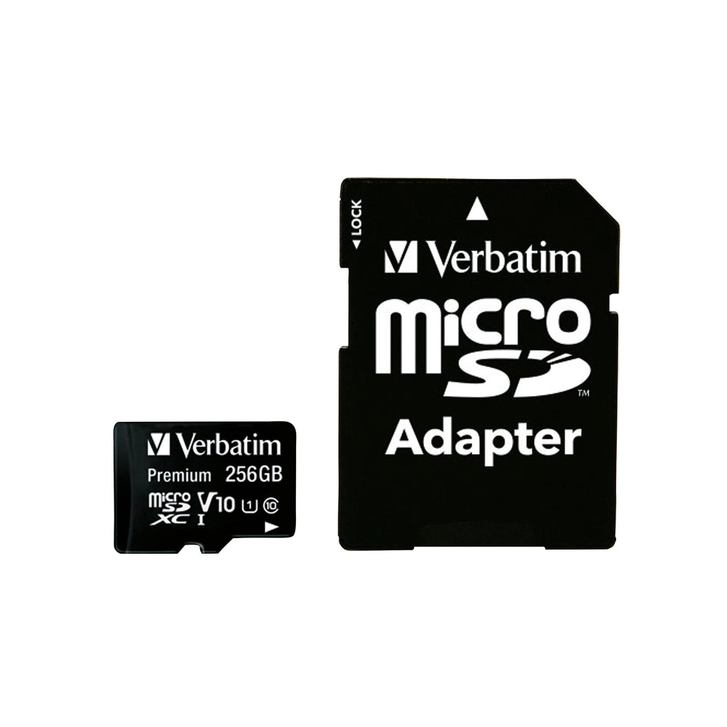 Verbatim Premium Micro SDXC Card with Adapter 256GB C10/U1 44087_2