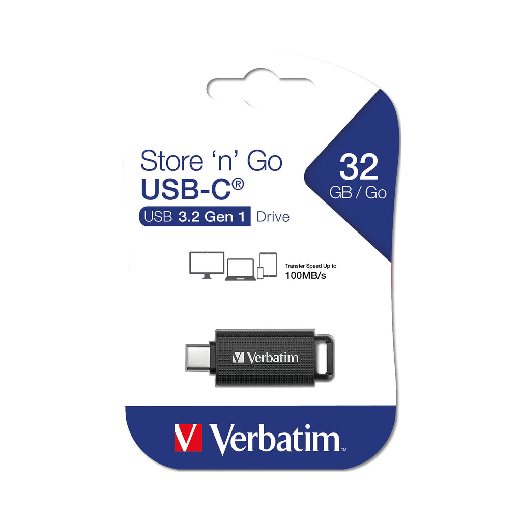 Verbatim Store n Go USB-C 3.2 Gen 1 Flash Drive 32GB ABS Black 49457_4