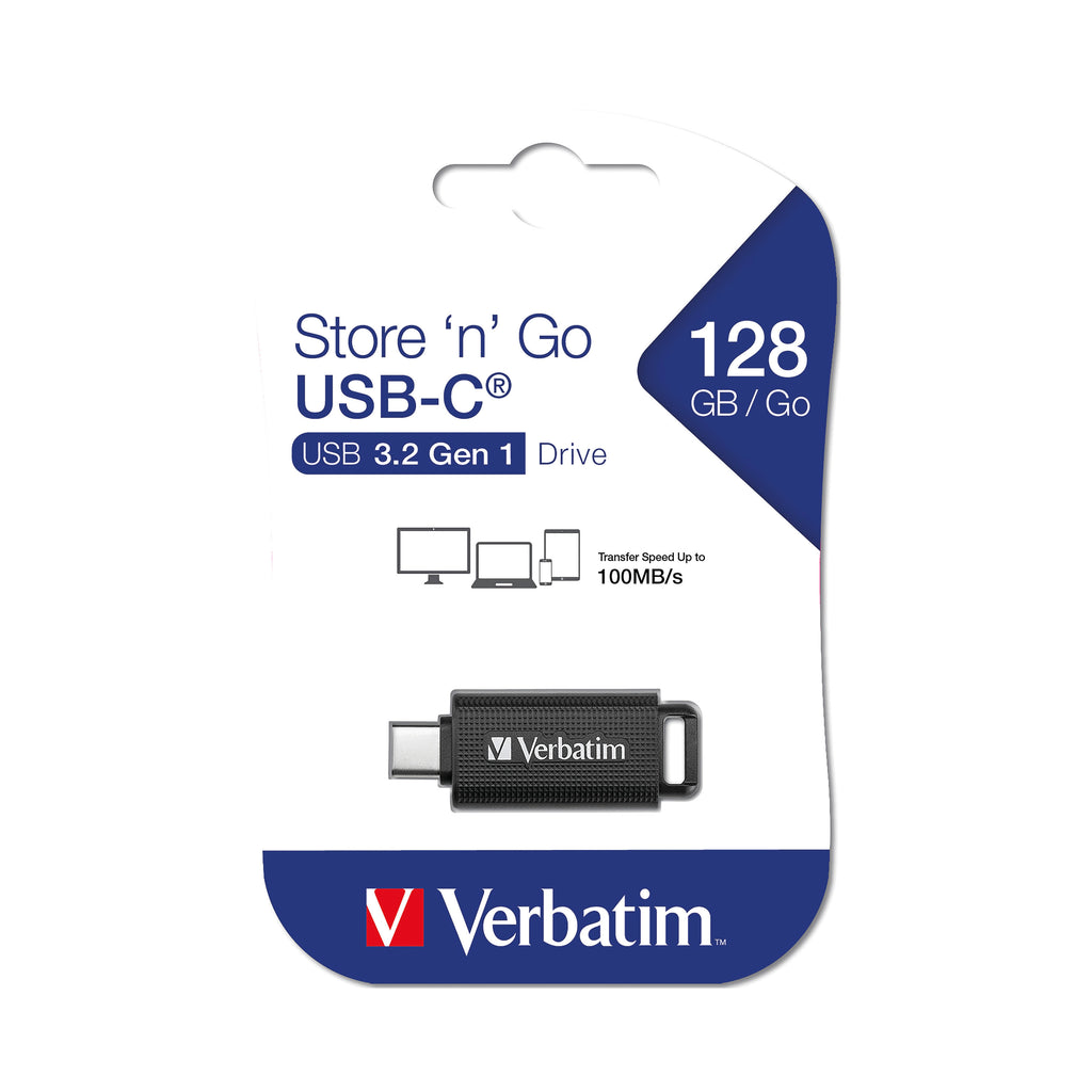 Verbatim Store n Go USB-C 3.2 Gen 1 Flash Drive 128GB ABS Black 49459_4